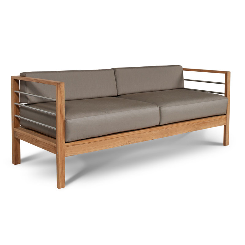 Soho Patio Sofa with Sunbrella Cushions, Canvas Charcoal Sunbrella® Canvas