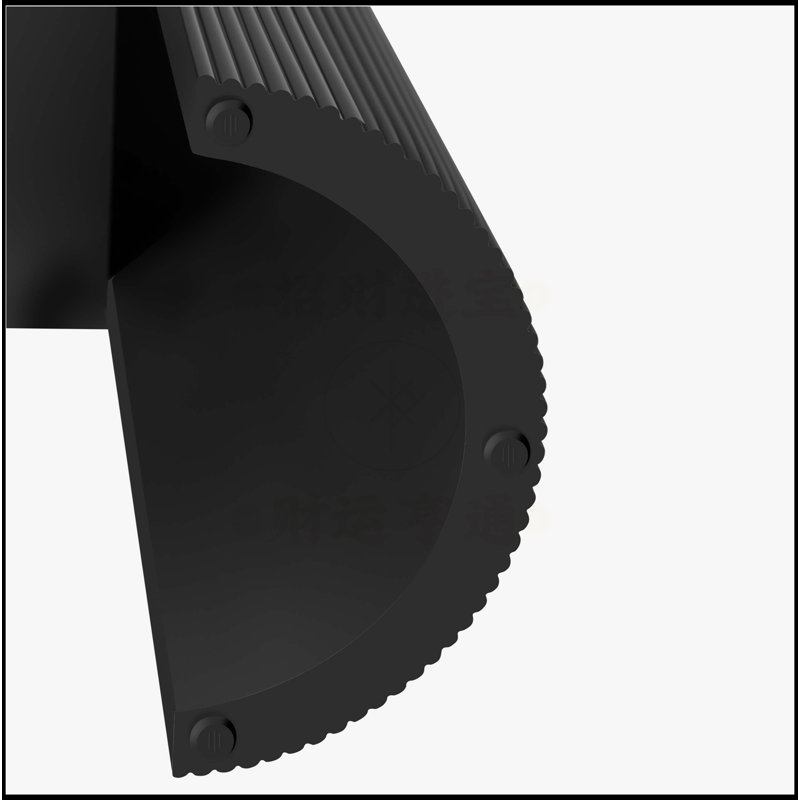 Entryway Table with Fluted Design, Black