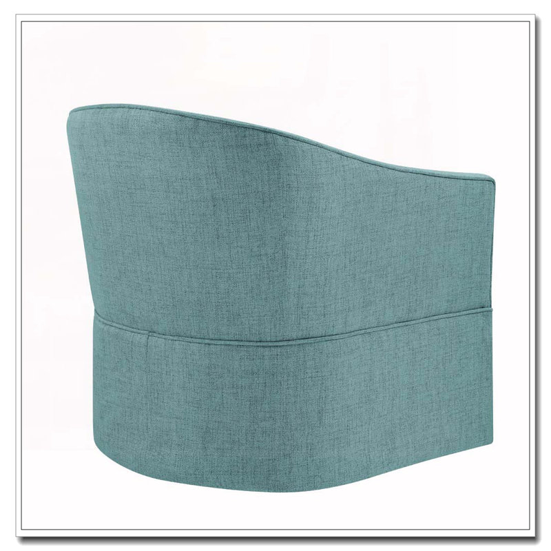 Fauteuil d'appoint pivotant à jupe, Bleu clair