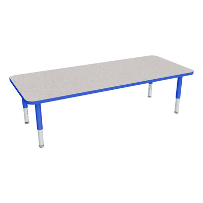 Table d'activités préscolaire rectangulaire à hauteur réglable avec roulettes