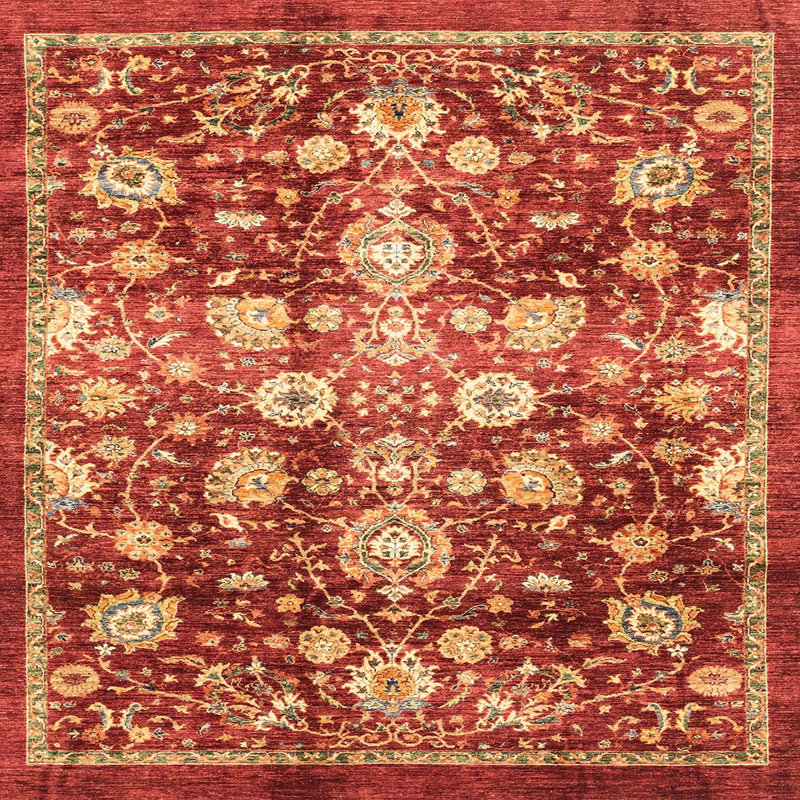 Abstract Indoor Rug, Square 5'