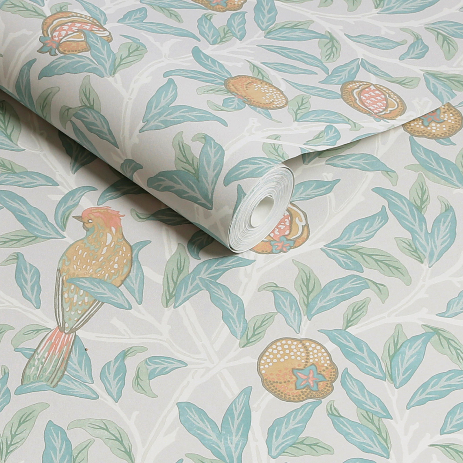 Nilda Floral Wallpaper, Duck Egg