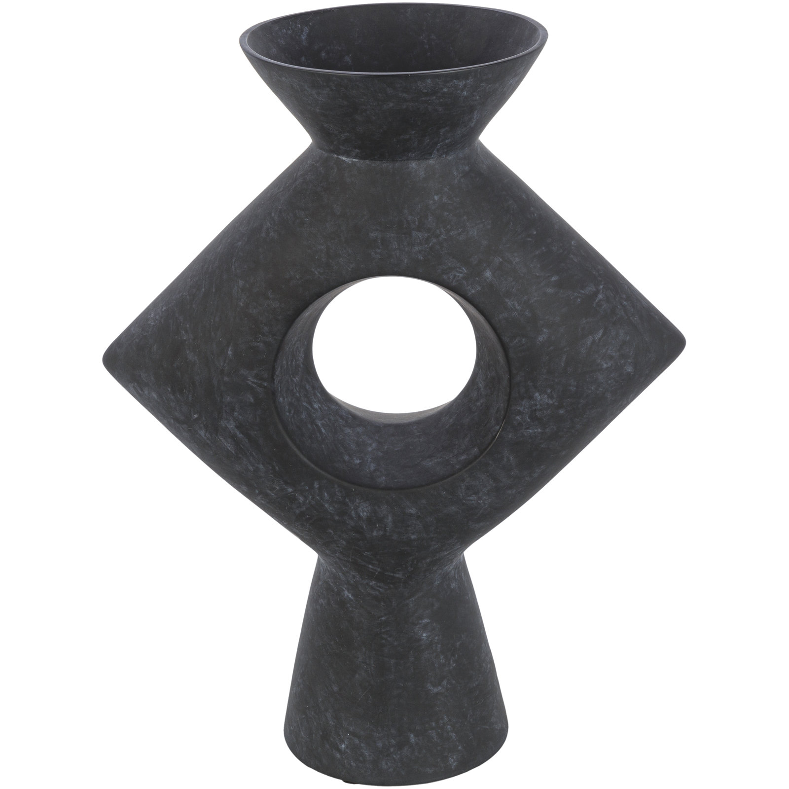 Fitzpatrick Ceramic Table Vase, Dark Gray