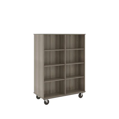 Mobile Double-Sided Bookshelf - 48"W Book Cart