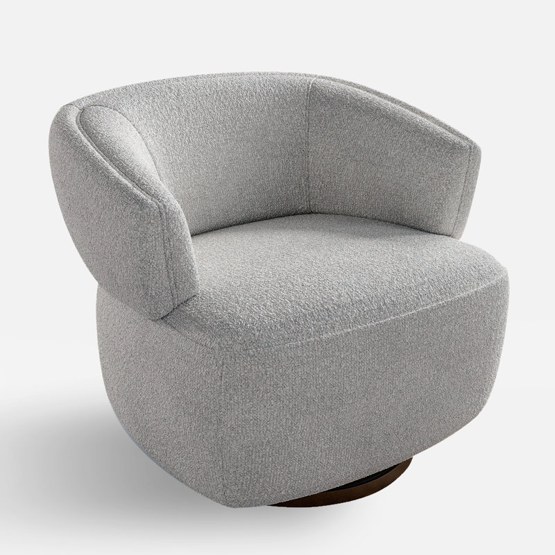 Canapé d'appoint avec base à 360 degrés, Gris