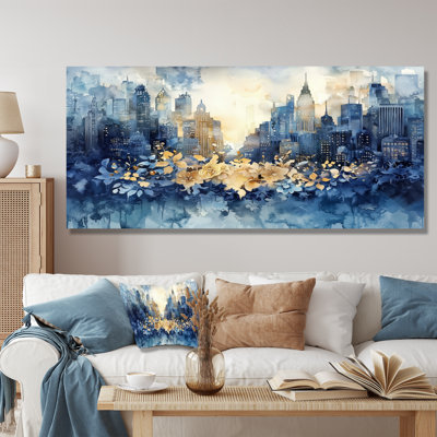 Odessie Urban Flux Of Abstract New York At Night I - cityscape Large Wall Art