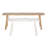 Brunhild Wood Slim Distressed Brown Bench with Smaller White Bench Set
