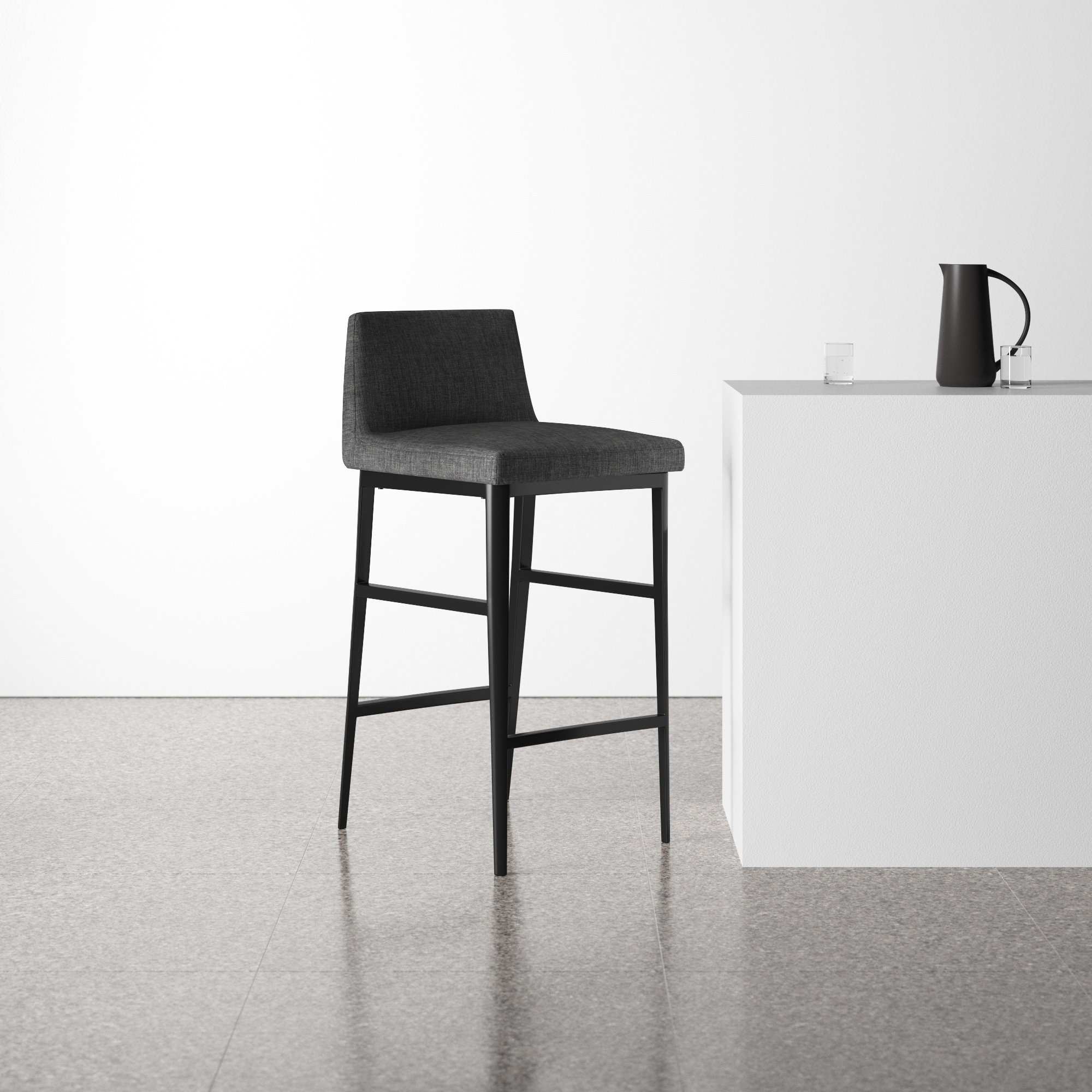 Brandi Bar & Counter Stool, Charcoal, Bar Stool (29” Seat Height)
