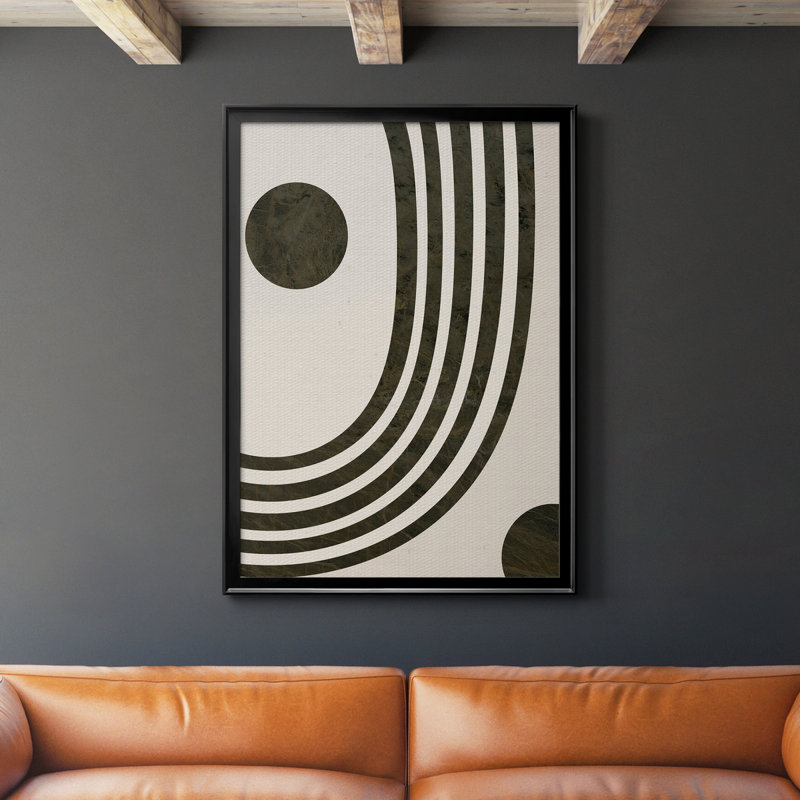 «Tubular Abstract I», reproduction encadrée de qualité supérieure, prête à être accrochée, Noir