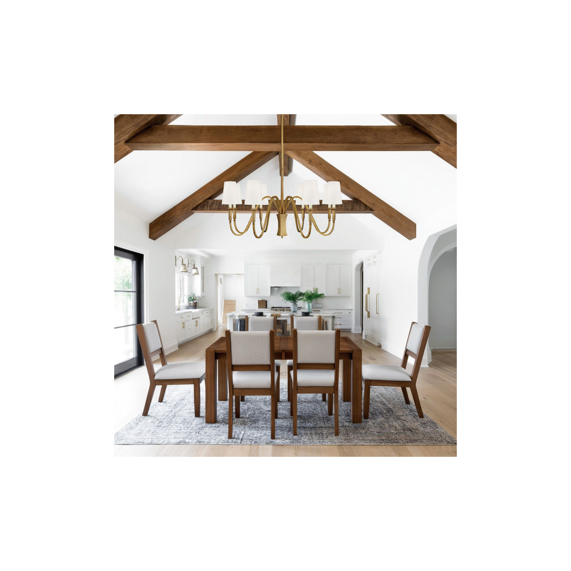 Brooklyn Solid Wood Rectangular Dining Table, Brown