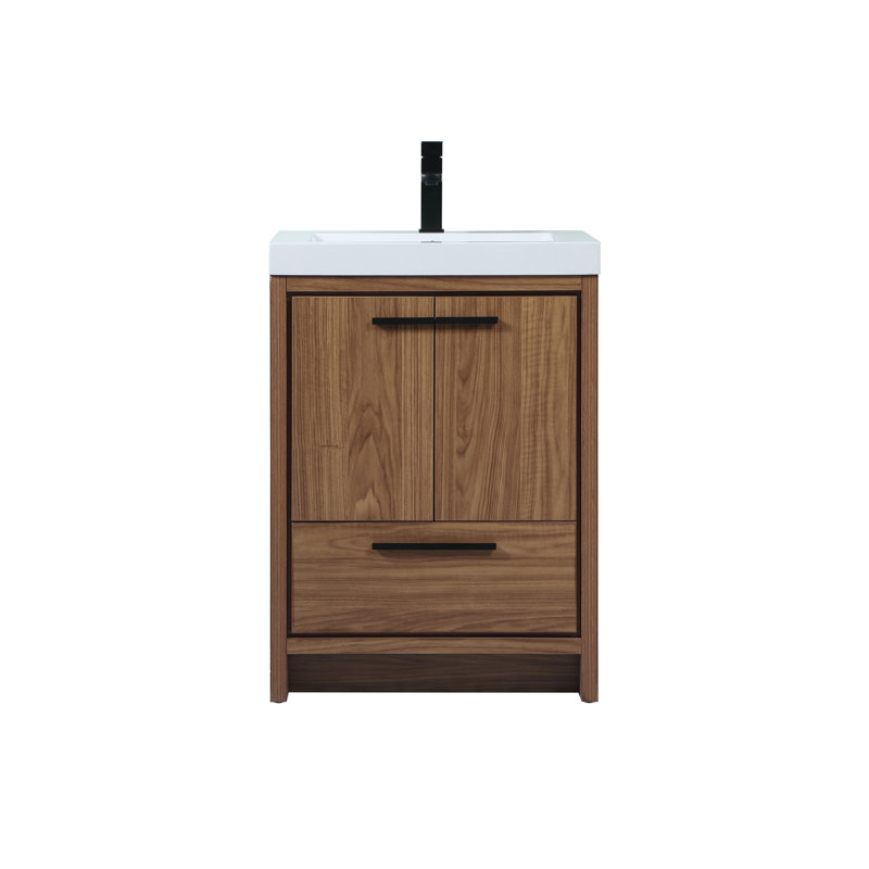 Ensemble de meuble-lavabo simple 24 po Southmead, Noyer brun