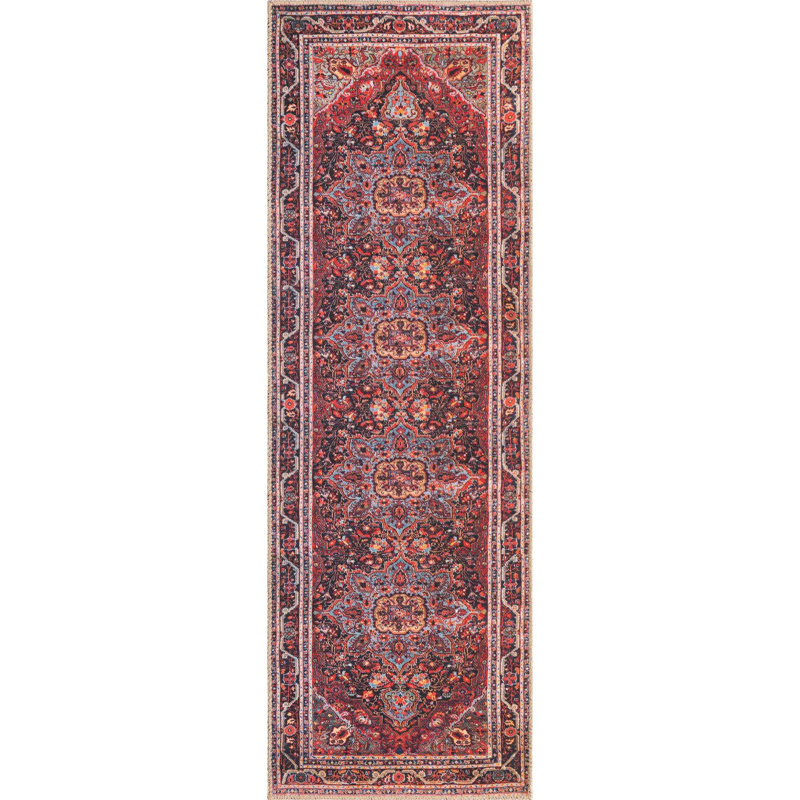Tapis oriental bourgogne Gamero, Tapis de couloir 2 pi x 6 pi