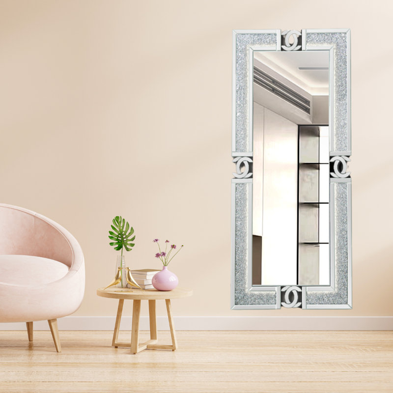 Floor Mirror 72" Rectangular With 3 Color LED changing light