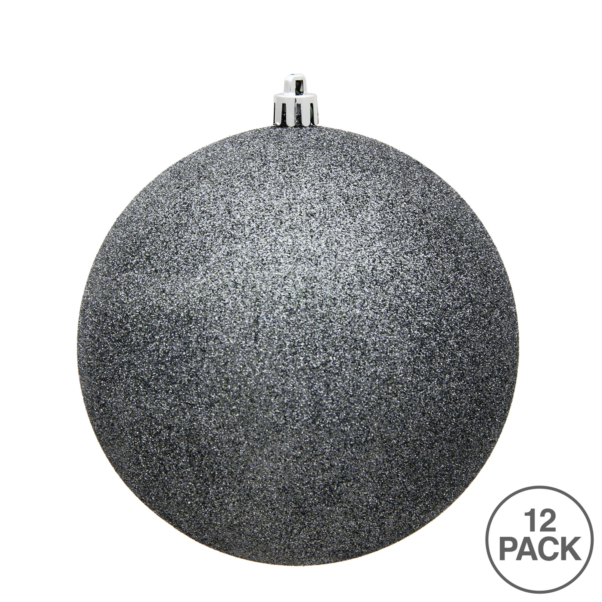 Holiday Décor Ball Ornament, Gray, 2.75" H x 2.75" W x 2.75" D