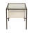 Accent End Table with Glass Top and Drawer with Aluminum Handle - Stylish Side Table with Drawer, 22"