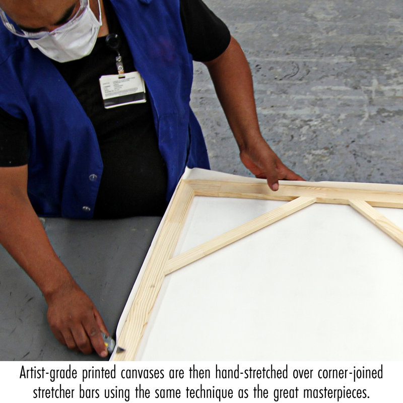 Grande Framed Canvas Print in Ebony and Antique Gold