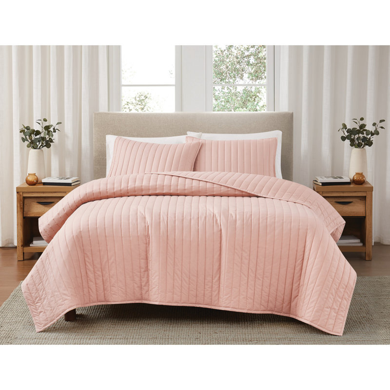 Cotton Standard Quilt, Full / Queen Quilt + 2 Standard Shams, Mustard Yellow
