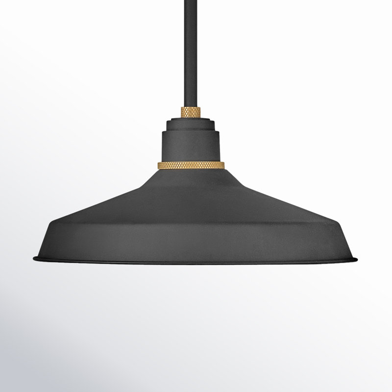 Bertram 1 - Light Single Pendant, Textured Black, 41.5" H x 16" W x 16" D
