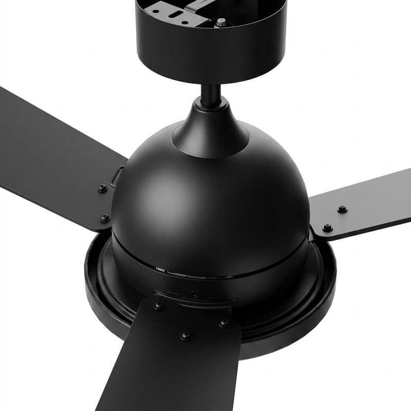 Ventilateur de plafond de 52 po avec télécommande et éclairage, installation rapide brevetée, moteur CC silencieux à 6 vitesses, débit d'air élevé, minuterie, variateur 3CCT