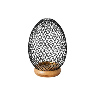 Élégants porte-bougies en fer propres Cage de bougie Aroma Lampe décorations ornements Abat-jour allongé Bougie Décoration de table