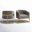 Fauteuil demi-tonneau rembourré l 30 po Romy-1115816500