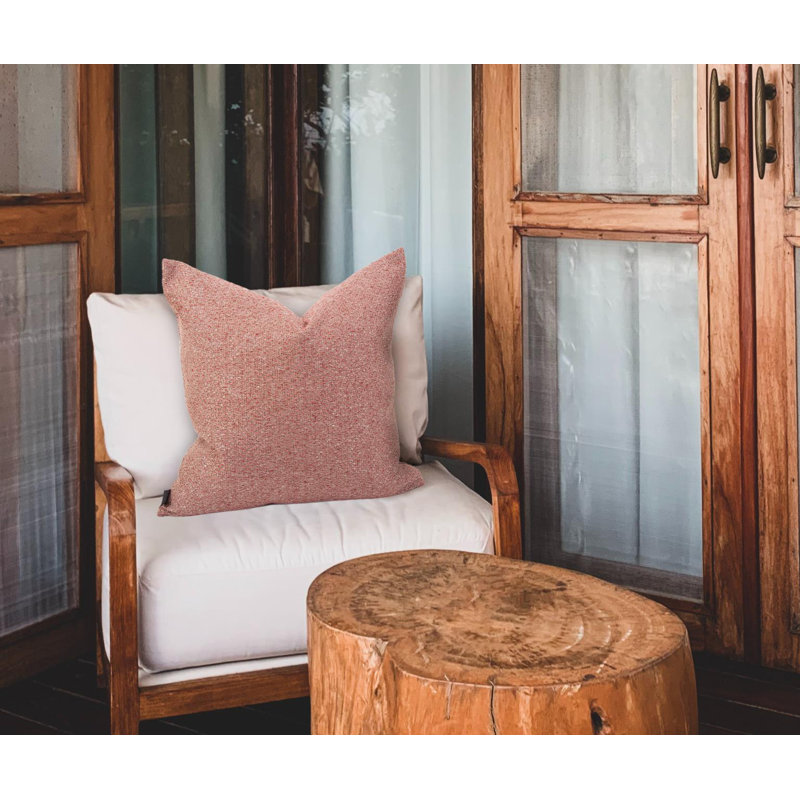 Throw Pillow, 20" x 20", Rose, Down