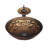 Novatto 16.5'' Brown/Tan Glass Circular Bathroom Sink with Faucet