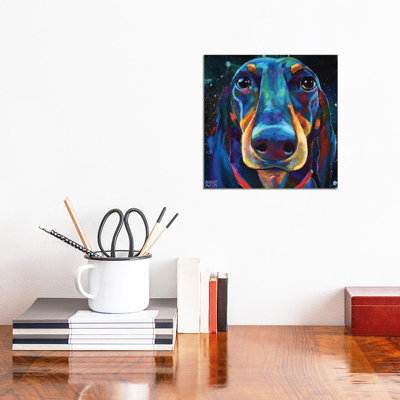 Dachshund In Space by Robert Phelps - Gallery-Wrapped Canvas Giclée on Canvas