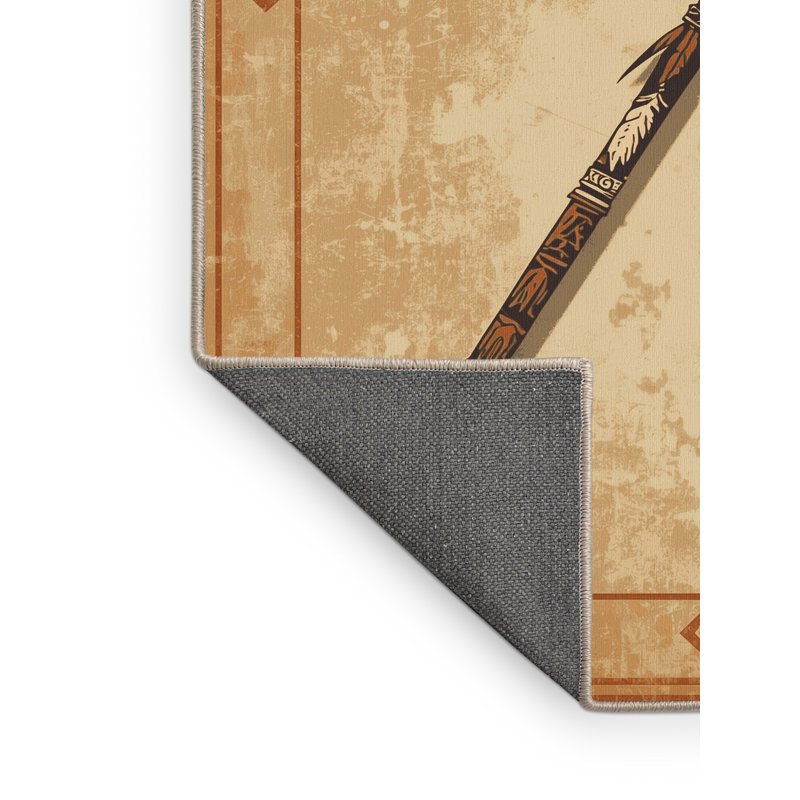 Tapis brun doux et moelleux au look rustique rustique Sedgley, 2 x 3