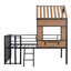 Lit mezzanine simple avec toit et échelle Loda-1655796607