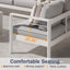 Ensemble de conversation de patio en aluminium 4 pièces avec coussins Brandtley-565397700