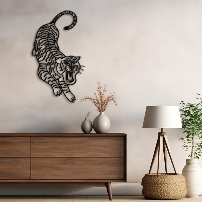 Wall Decor Metal, 24" H x 12" W x 0.05" D, Black