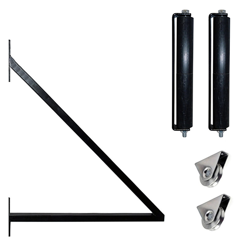 Black Steel Arched Sliding Driveway Gate with Gate Opener