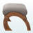 Incanto Gray Fabric Upholstered Walnut Brown Finish Wood Ottoman, 15.58'' H X 23.18'' W X 19.67'' D-270501148