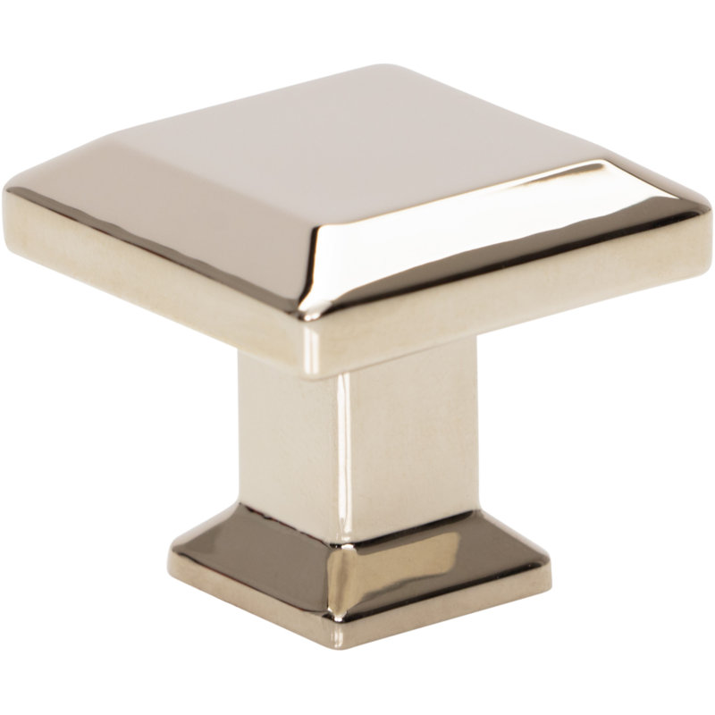 Sweetbriar Lane 1 1/4" Length Square Knob, Polished Nickel