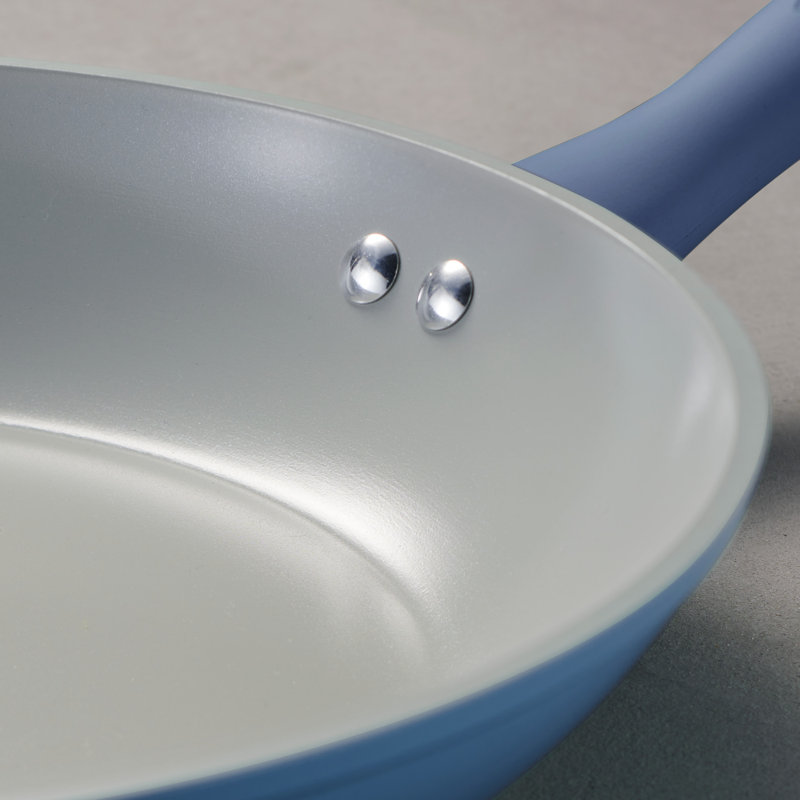 14-Piece Blue Aluminum Ceramic Nonstick Cookware Set with Utensils