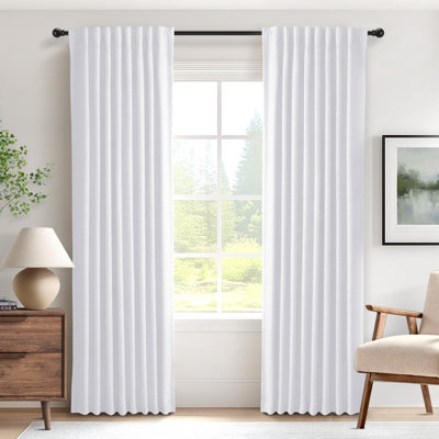 100% Blackout Curtains For Bedroom 52 Inches Wide Thermal Insulated Rod Pocket