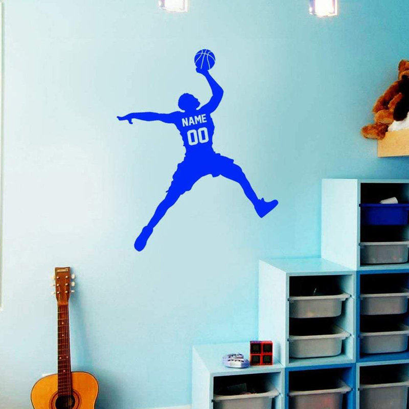 Wall Decal, 15" H x 13" W, Blue