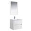 Ensemble de meuble-lavabo de salle de bain simple mural 24 po avec miroir Oquendo-26910545
