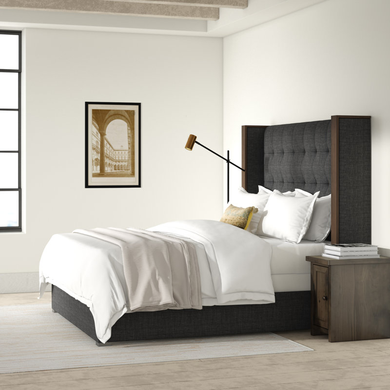 Dipson Upholstered Standard Bed, Charcoal Revolution®, Mid California King