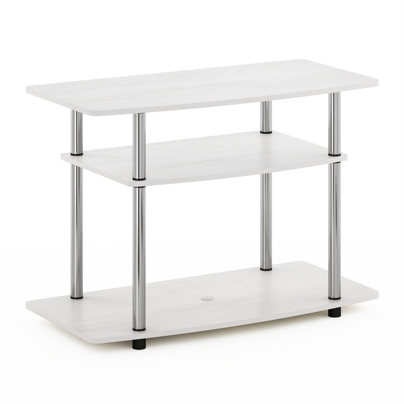 Lani TV Stand for TVs up to 32", White Oak/Chrome