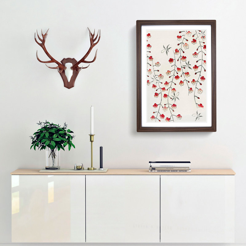 Cherry Blossom Tree by Watanabe Seitei - Picture Frame Graphic Art Print, 36cm H x 27cm W x 2cm D, Walnut Framed