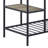 Rectangular Kitchen Island In Black And Oak With Construction Modern Rustic & Open Compartments