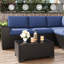  Ensemble de meubles de patio 6 pièces, ensemble de conversation modulaire en rotin noir-714796603-714796602