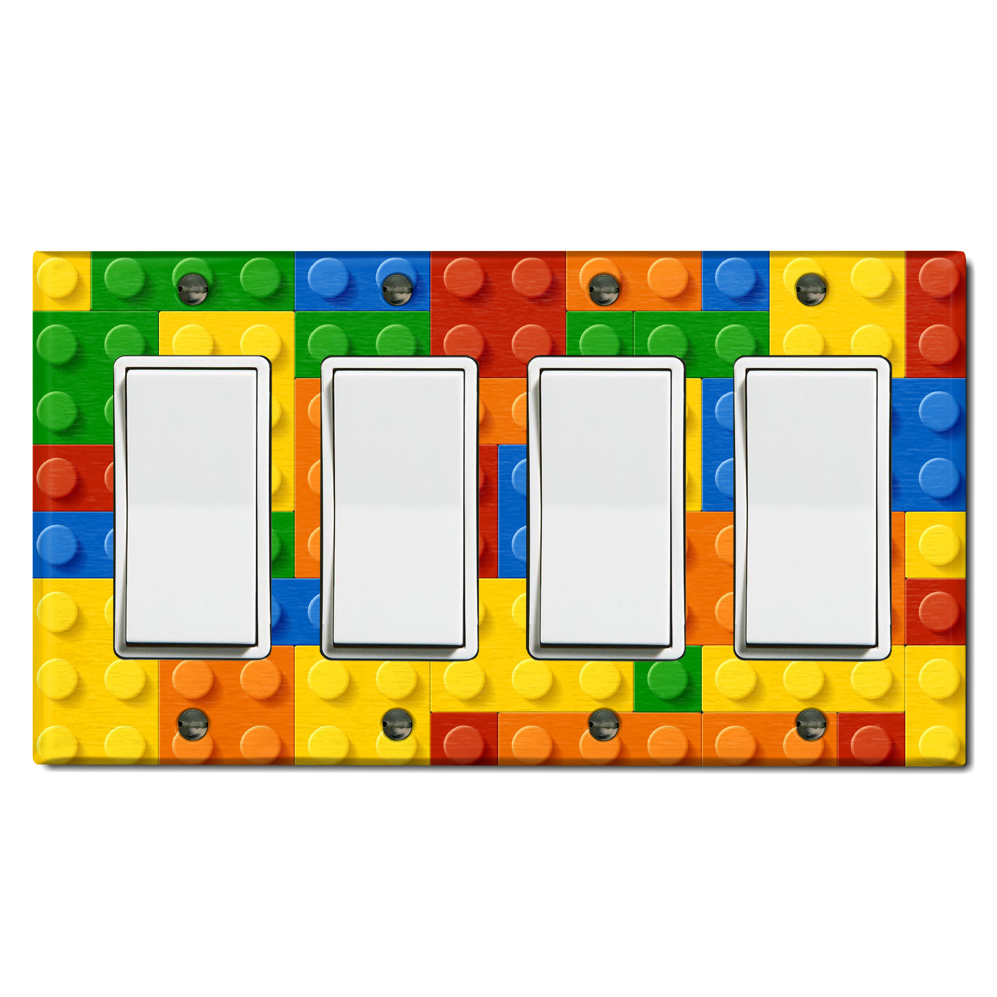 WorldAcc Colorful Brick Toy Kids Themed 4 - Gang Rocker Standard Wall ...