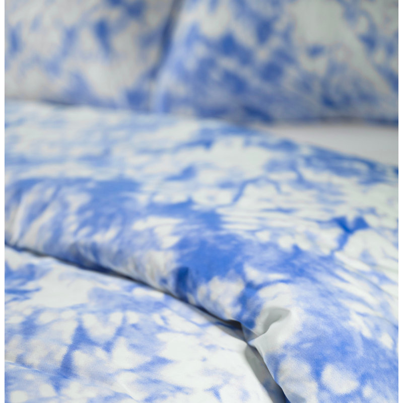 Etavonni Home RE Shibori Flowers, King Comforter + 2 King Shams