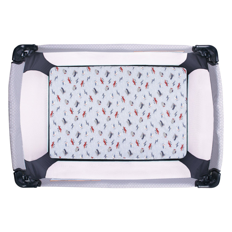 Navy/Red/Blue Transportation 100% Brushed Cotton Flannel - Piece Mini Crib Fitted Sheet
