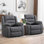 Ensemble de 2 fauteuils inclinables standard 37,7 po de largeur, contemporain et ultra doux