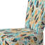 Chaise d'appoint rembourrée de style bohémien éclectique jaune et bleu Boho