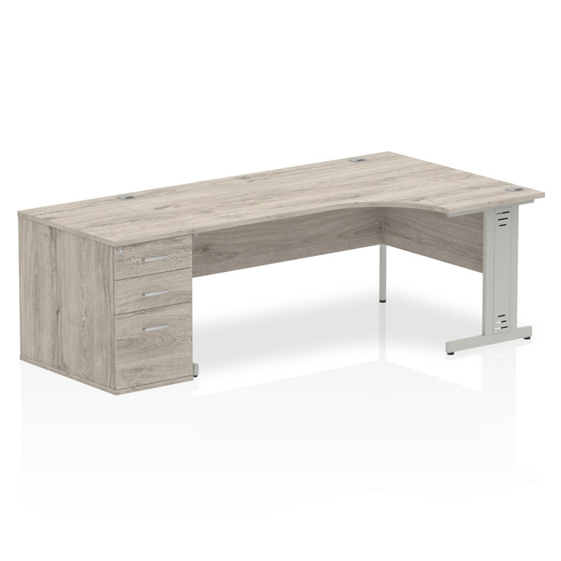 Zetta Metal Base Executive Desk, 73 cm H x 180 cm W x 80 cm D